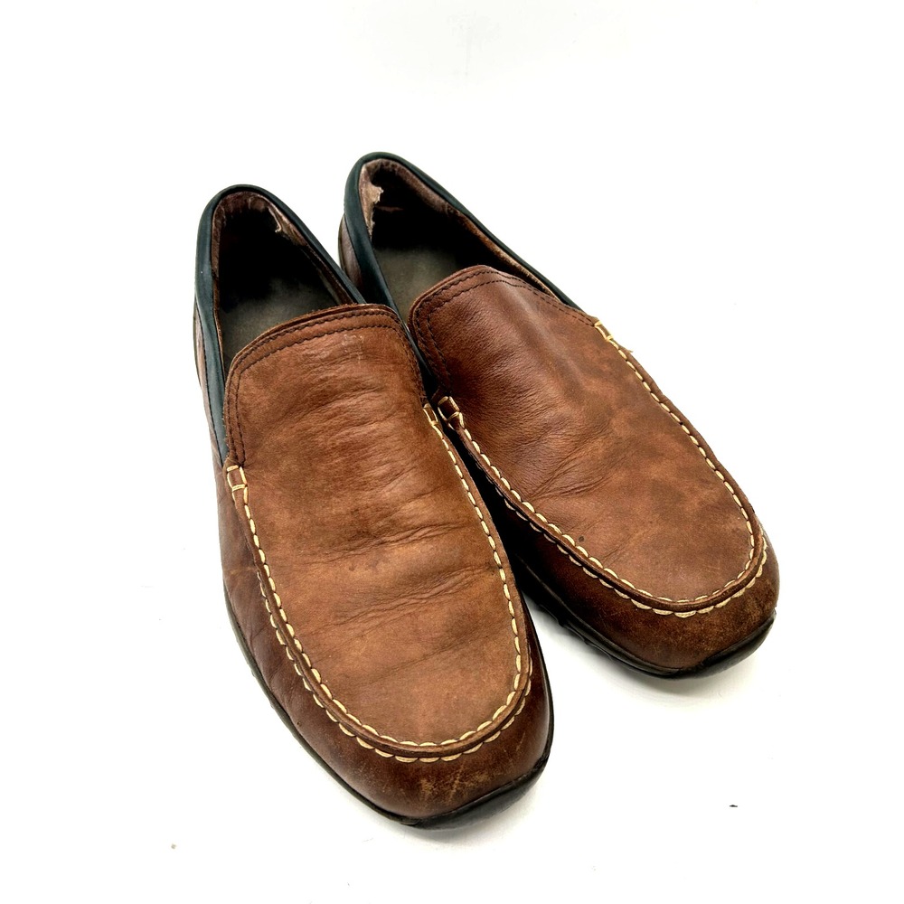 Merrell Throttle Moc Slip-ons Loafers Shoes Men's Size 10 Brown Leather